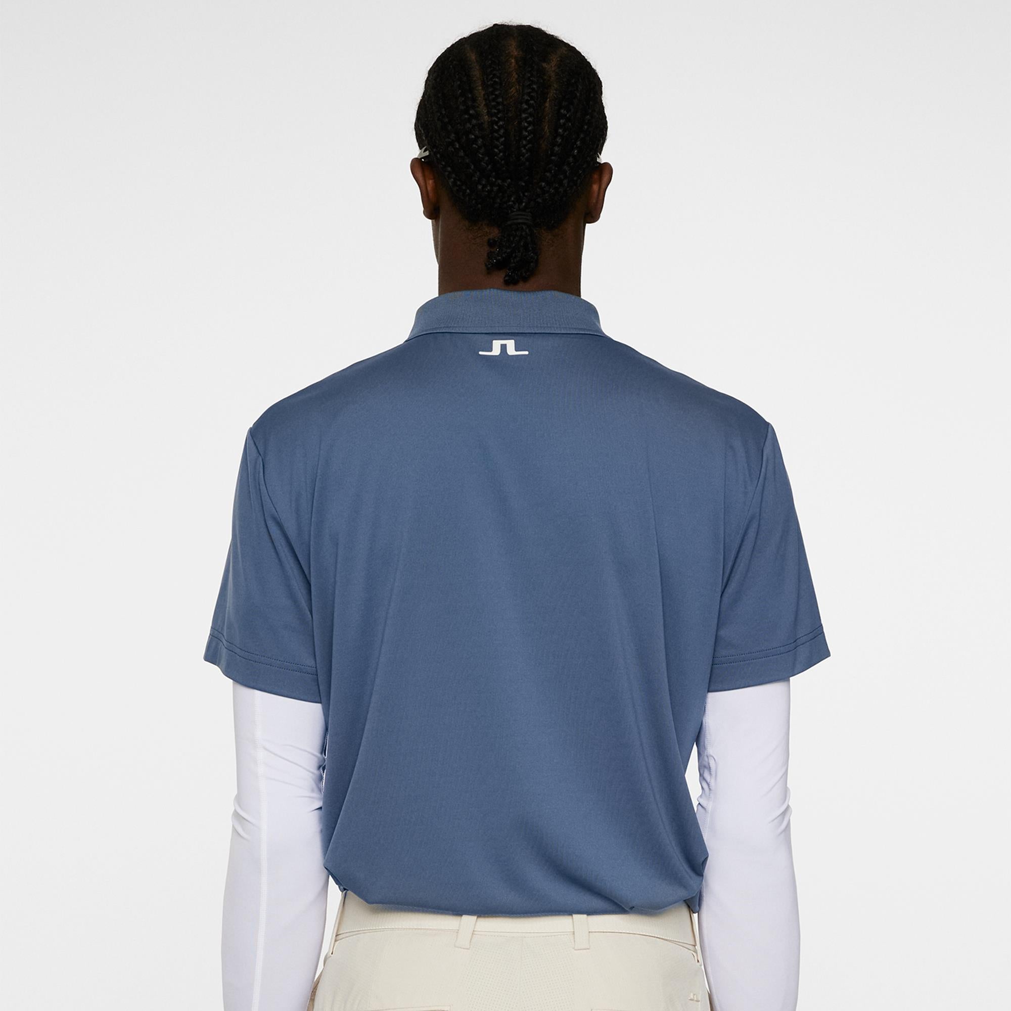 J Lindeberg Lionel Mens Golf Polo Shirt Vintage Indigo